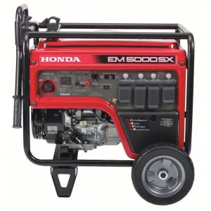 HONDA Portable Generator: Conventional, Gasoline, 4,500 W Running, 5,000 W Starting, 120/240V AC