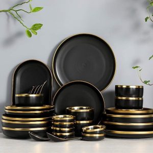 plates, silverware and glassware